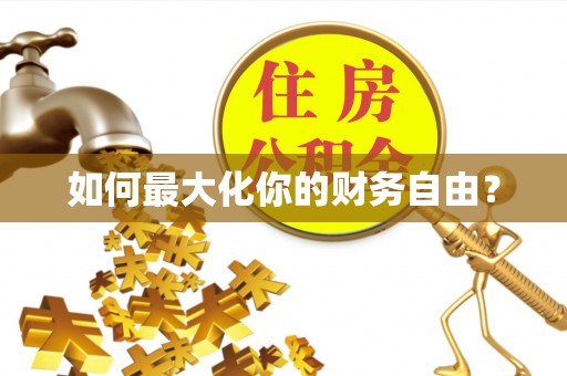 峨山如何最大化你的财务自由？