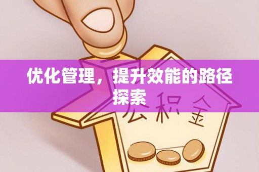 峨山优化管理，提升效能的路径探索