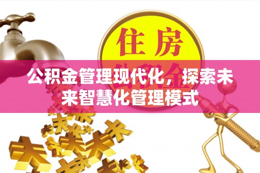 峨山公积金管理现代化，探索未来智慧化管理模式